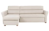 Rohová sedacia súprava Flavia, svetlo béžová látka, ľavý roh