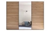 Šatníková skriňa so zrkadlom Bravo, 270 cm, dub mauvella