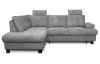 Rohová sedačka Roxy, holubia šedá látka, ľavý roh