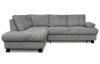 Rohová sedačka Roxy, holubia šedá látka, ľavý roh
