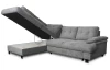 Rohová sedačka Roxy, holubia šedá látka, ľavý roh