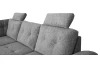 Rohová sedačka Roxy, holubia šedá látka, ľavý roh