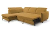 Rohová sedacia súprava Glow, žltá látka, ľavý roh