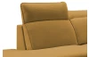 Rohová sedacia súprava Glow, žltá látka, ľavý roh