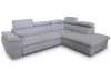 Rohová sedacia súprava Viera, svetlo šedá tkanina, pravý roh