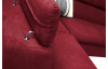 Rohová sedacia súprava Viera, červená látka, ľavý roh