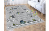 Detský koberec Indigo Kids 120x170 cm, cesty mesta, šedý