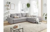 Rohová sedacia súprava Yoko, svetlo šedá látka