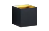 Nástenné LED osvetlenie Louis, čierna kocka