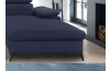 Rohová sedacia súprava Scala, tmavo modrá látka, pravý roh