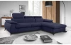 Rohová sedacia súprava Scala, tmavo modrá látka, pravý roh