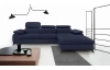 Rohová sedacia súprava Scala, tmavo modrá látka, pravý roh