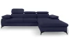 Rohová sedacia súprava Scala, tmavo modrá látka, pravý roh