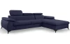 Rohová sedacia súprava Scala, tmavo modrá látka, pravý roh