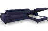 Rohová sedacia súprava Scala, tmavo modrá látka, pravý roh