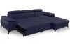 Rohová sedacia súprava Scala, tmavo modrá látka, pravý roh