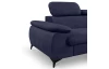 Rohová sedacia súprava Scala, tmavo modrá látka, pravý roh