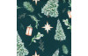 Dekoračný vankúš Vianočný motív stromček, zelený, 45x45 cm