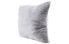 Dekoračný vankúš Laza 45x45 cm, strieborný, imitácia králičej kožušiny