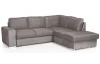 Rohová sedacia súprava Eddi, béžová taupe látka, pravý roh