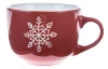 Vianočný hrnček Snehová vločka 500 ml, červený