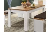 Rozkladací jedálenský stôl Matera 160x90 cm, starý dub/biela