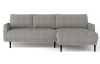 Rohová sedačka Soho, svetlo šedá štruktúrovaná látka, pravý roh