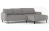 Rohová sedačka Soho, svetlo šedá štruktúrovaná látka, pravý roh