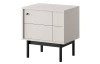 Nočný stolík / skrinka Japandi, béžový kašmír