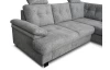 Rohová sedačka Roxy, holubia šedá látka, pravý roh