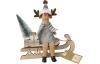 Vianočná dekorácia Sob na sánkach, 3 druhy