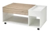 Konferenčný stolík s priehradkami Emil, biely/dub artisan