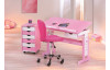 Písací stôl Cecilia, ružový/biely