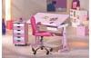 Písací stôl Cecilia, ružový/biely