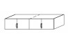 Skriňový nadstavec Case, 181 cm, dub stirling