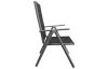 Polohovateľné zahradné kreslo Rimini, čierne