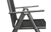 Polohovateľné zahradné kreslo Rimini, čierne