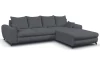 Rohová sedacia súprava Yoko, tmavo šedá látka