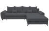 Rohová sedacia súprava Yoko, tmavo šedá látka