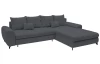 Rohová sedacia súprava Yoko, tmavo šedá látka