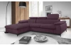 Rohová sedacia súprava Scala, hroznová ružovo-fialová látka, ľavý roh
