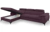 Rohová sedacia súprava Scala, hroznová ružovo-fialová látka, ľavý roh