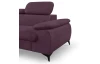 Rohová sedacia súprava Scala, hroznová ružovo-fialová látka, ľavý roh
