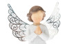 Dekoračná soška Anjel modliaci sa 12 cm, biely