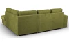 Rohová sedacia súprava Eddi, zelená látka, pravý roh