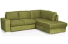 Rohová sedacia súprava Eddi, zelená látka, pravý roh