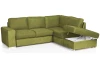 Rohová sedacia súprava Eddi, zelená látka, pravý roh