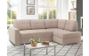 Rohová sedacia súprava Stilo, béžová taupe látka, pravý roh