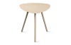 Stolík Mira, priemer 50 cm, béžový