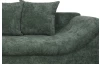 Rohová sedačka Kati, šedo-zelená látka, ľavý roh